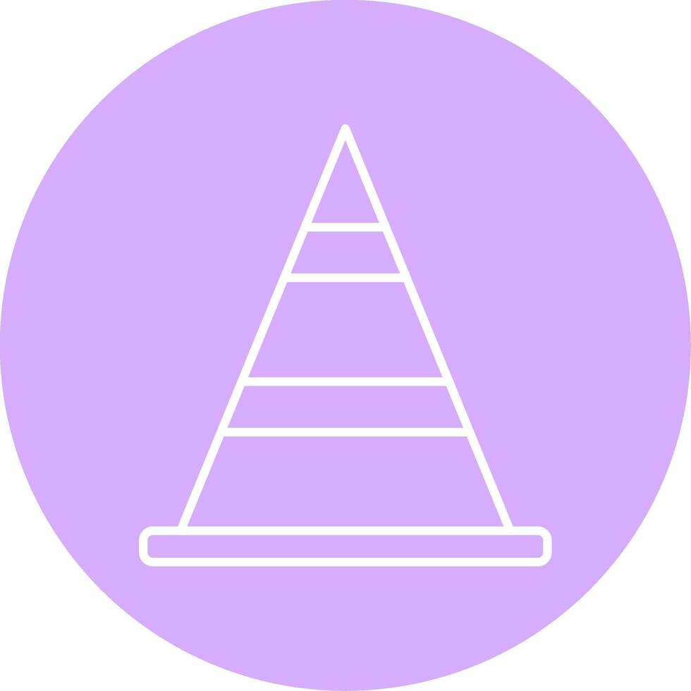 Cone Line Multicircle Icon vector