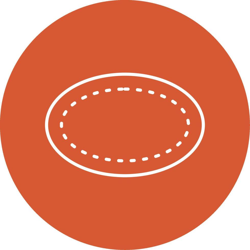 oval línea multicírculo icono vector