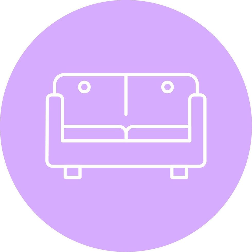 Sofa Bed Line Multicircle Icon vector