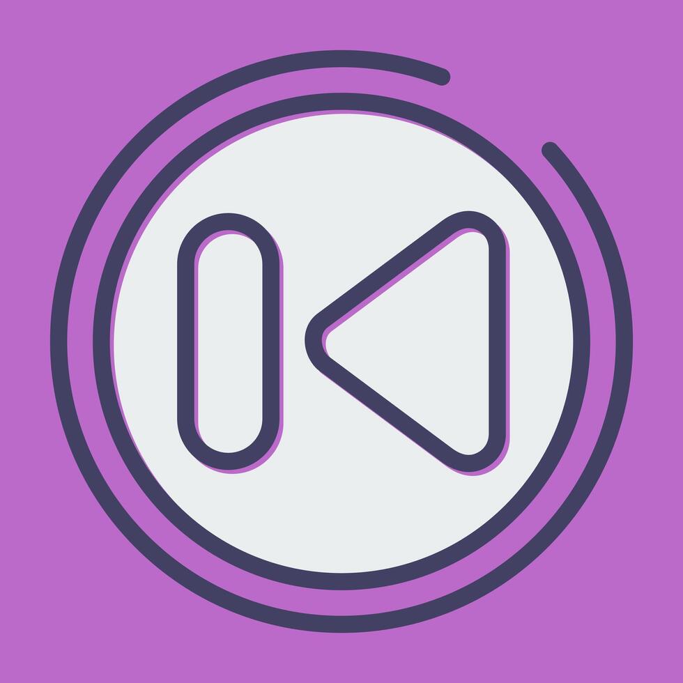 Previous Track Button Vector Icon