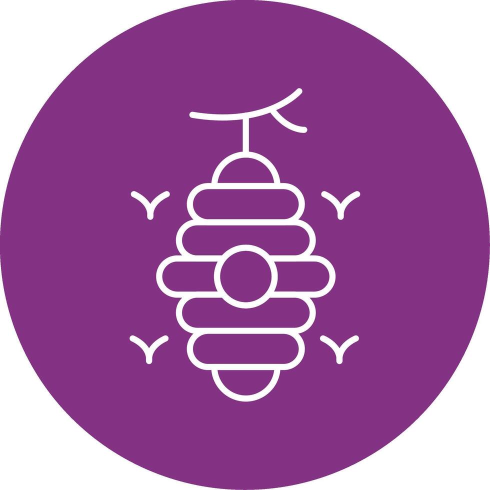Beehive Line Multicircle Icon vector