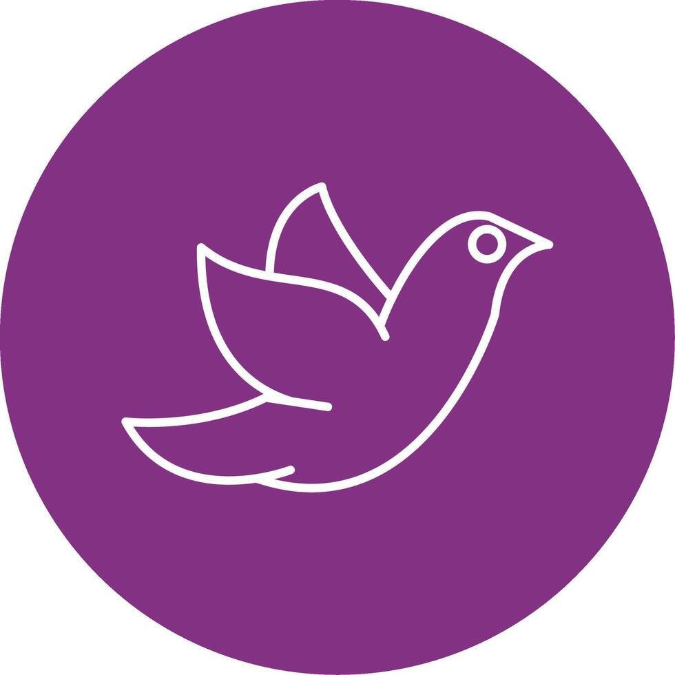 Dove Line Multicircle Icon vector