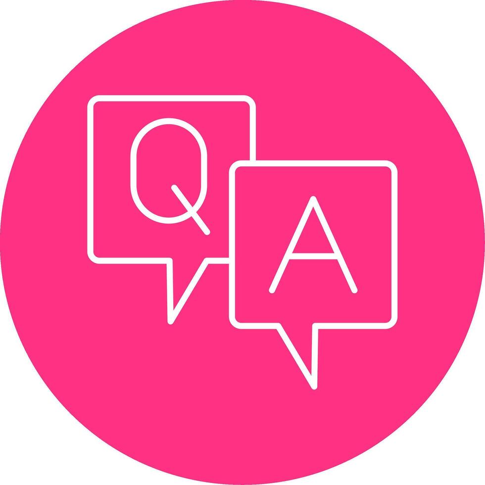 Question And Answer Line Multicircle Icon vector