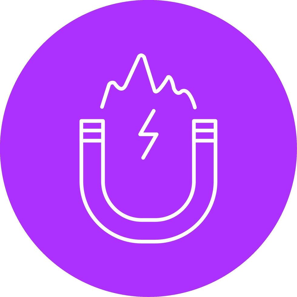 Electromagnetic Line Multicircle Icon vector
