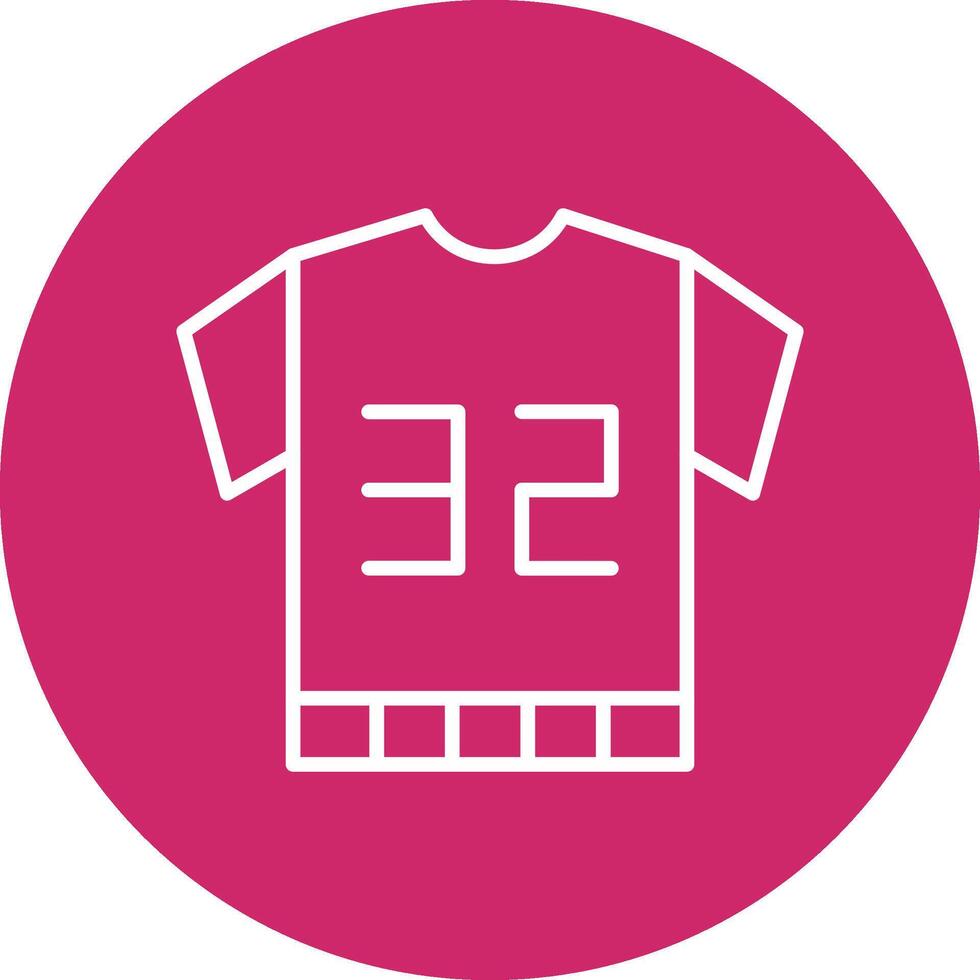 Football Jersey Line Multicircle Icon vector