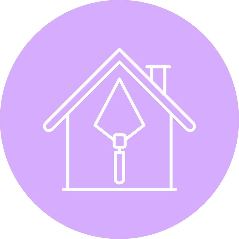 House Construction Line Multicircle Icon vector