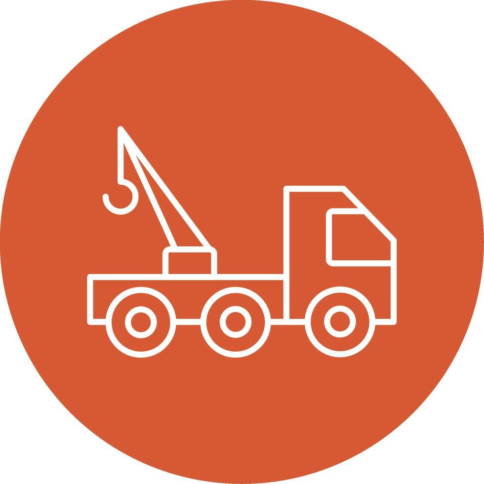 Tow Truck Line Multicircle Icon vector