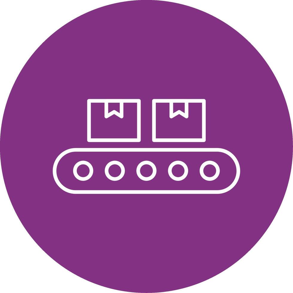 Conveyor Line Multicircle Icon vector