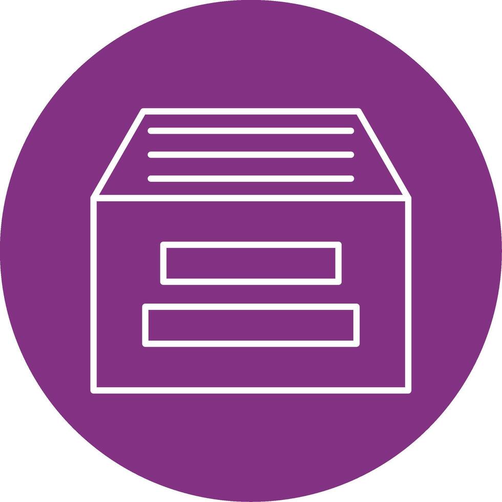 Archive Line Multicircle Icon vector