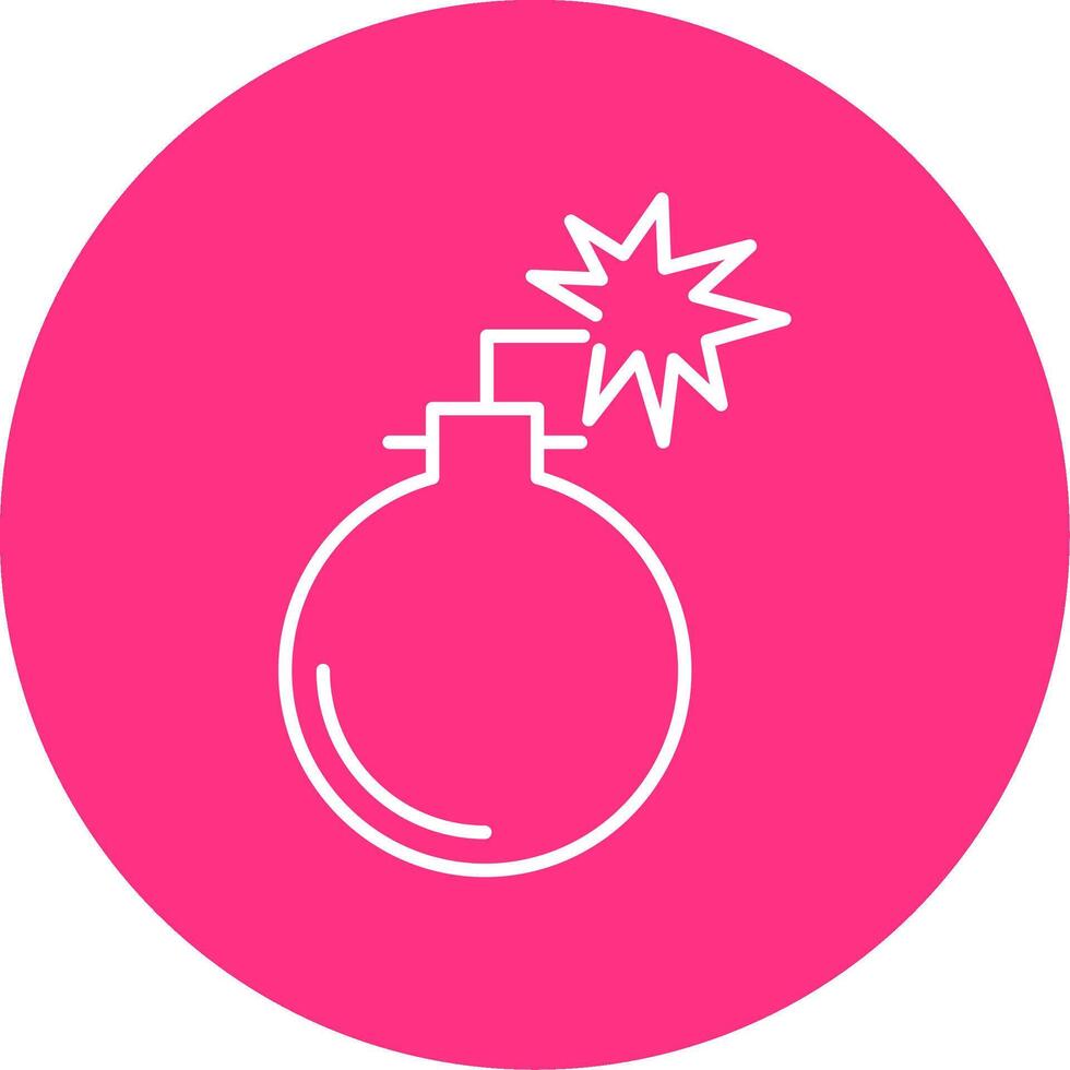 Bomb Line Multicircle Icon vector