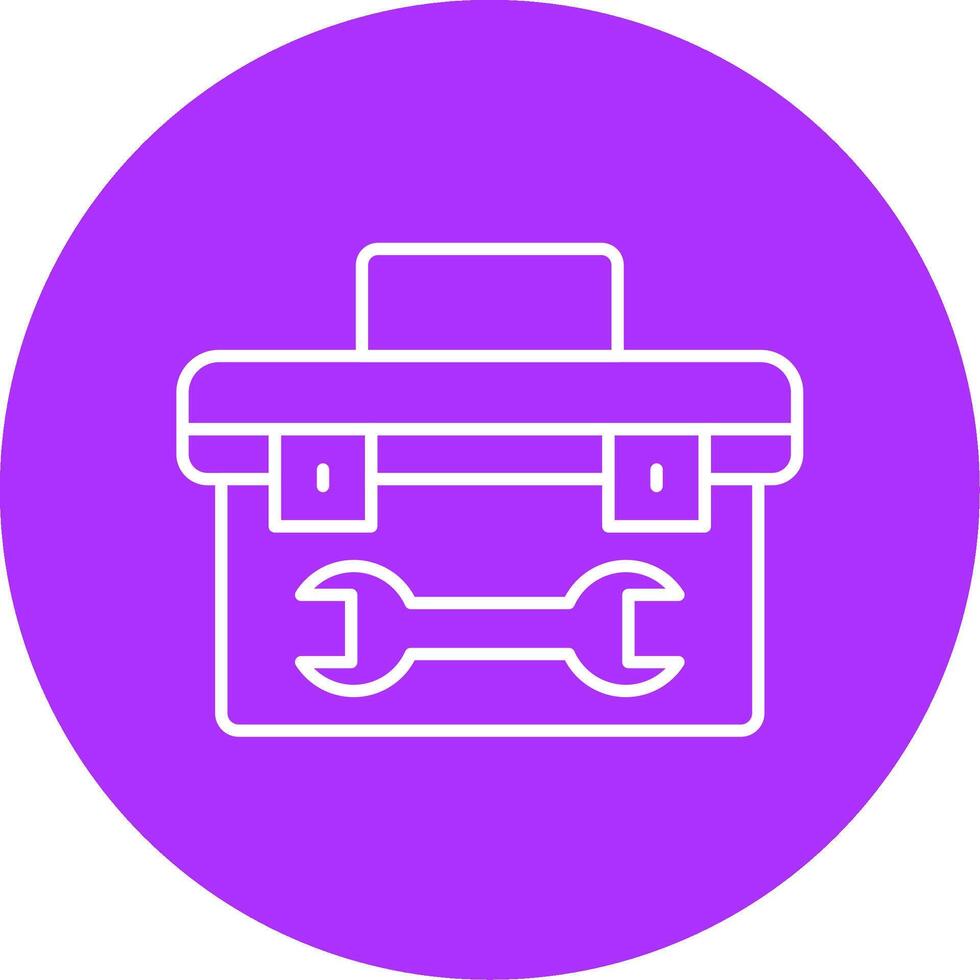 Tool Box Line Multicircle Icon vector