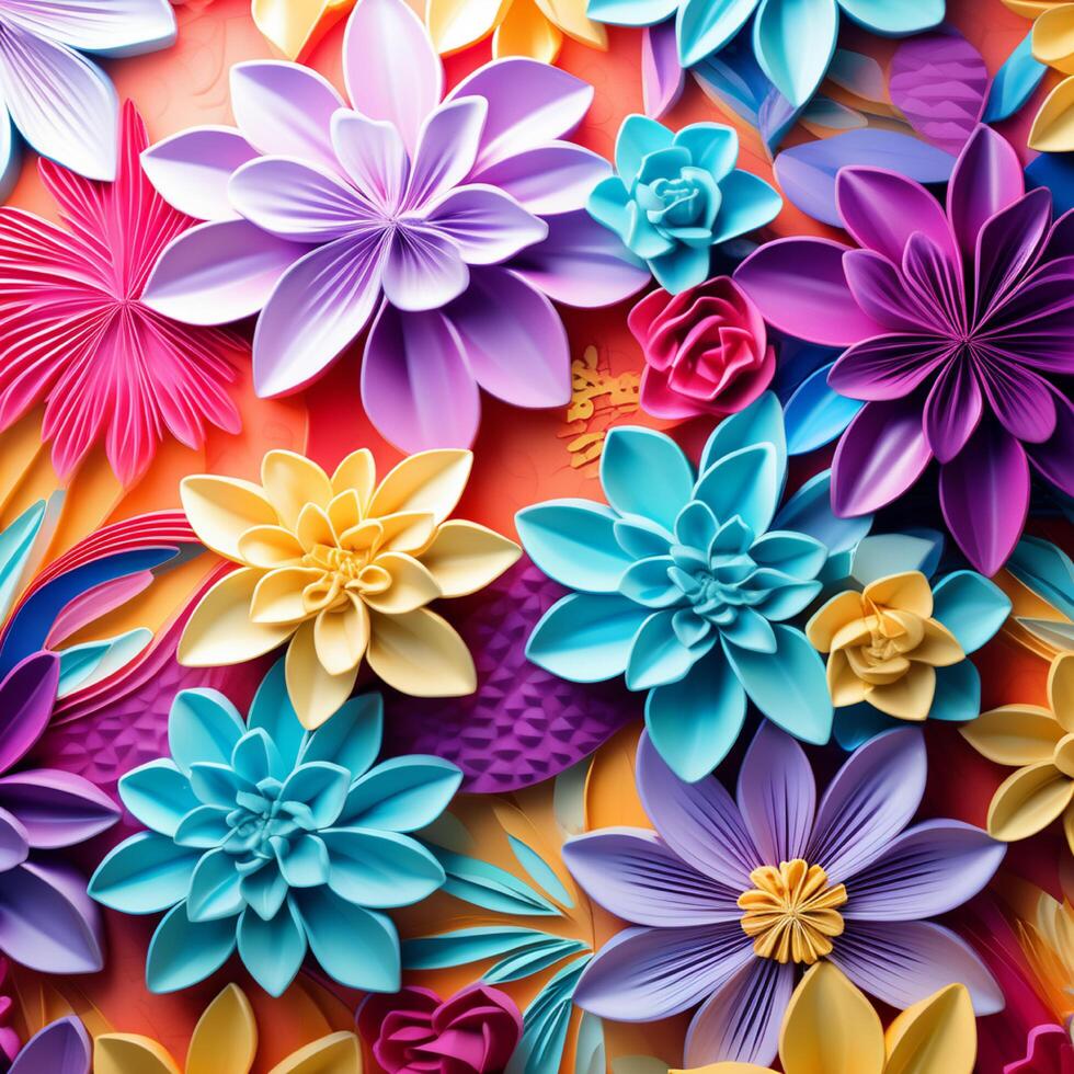 AI generated Hyper Realitstic Colorful Flower Picture photo