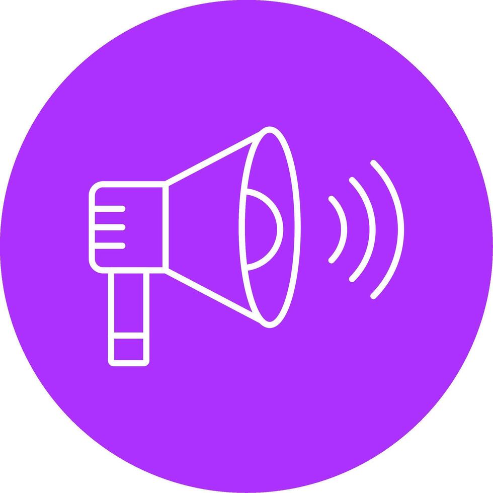 Loud Speaker Line Multicircle Icon vector