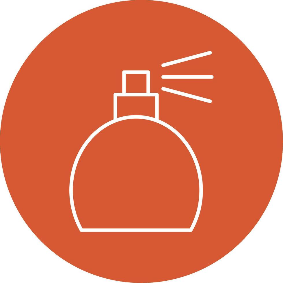 perfume botella línea multicírculo icono vector