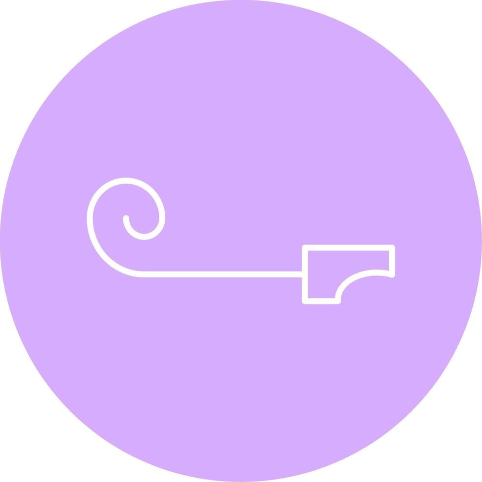 Party Blower Line Multicircle Icon vector