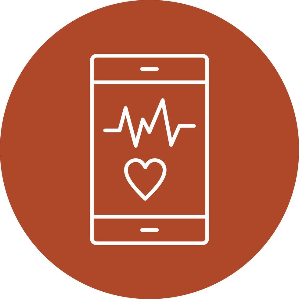 Cellular Phone Line Multicircle Icon vector
