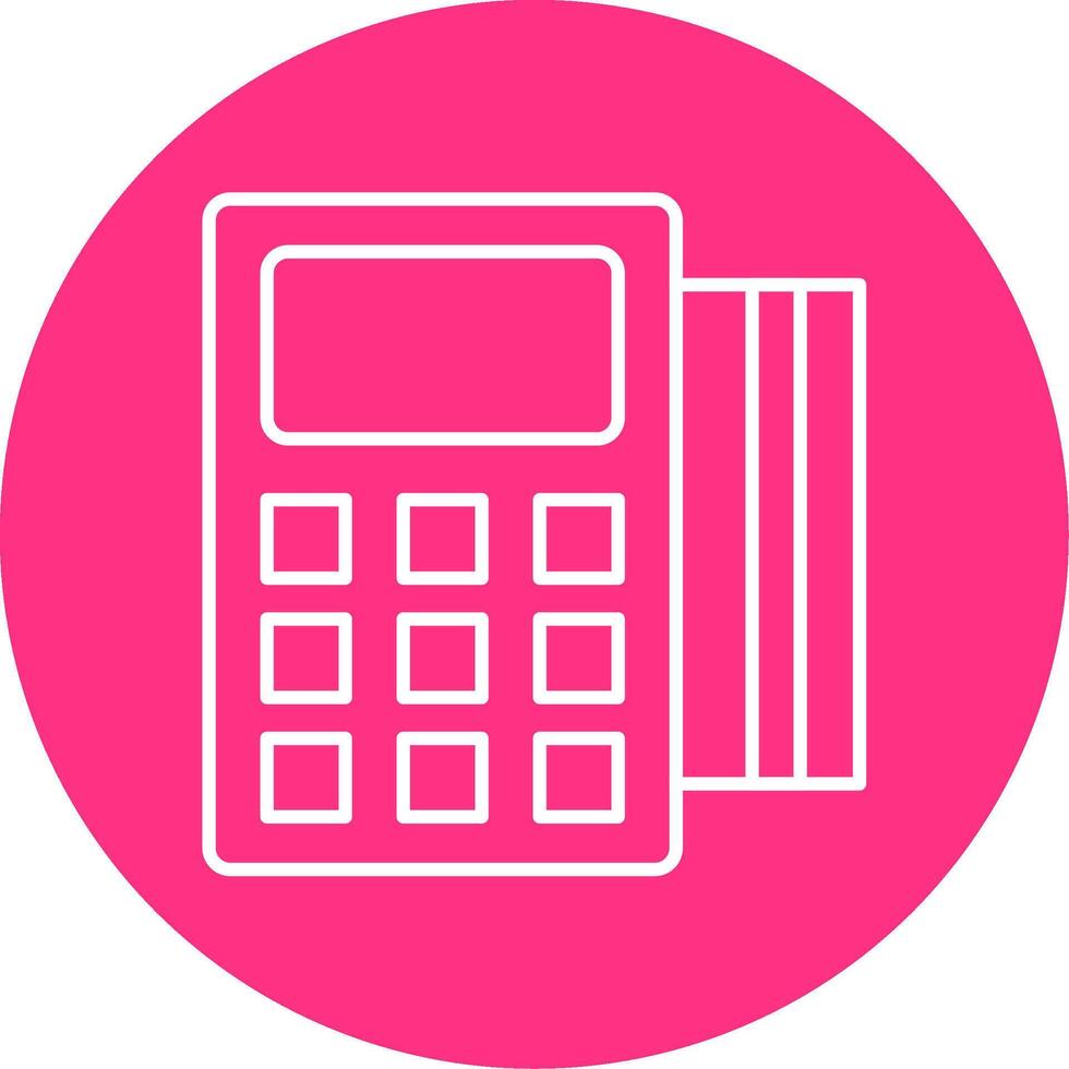 Pos Terminal Line Multicircle Icon vector