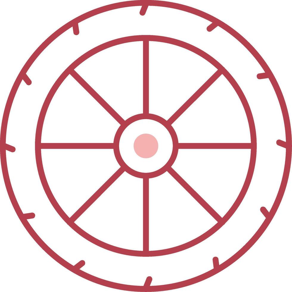 Wheel Solid Two Color Icon vector