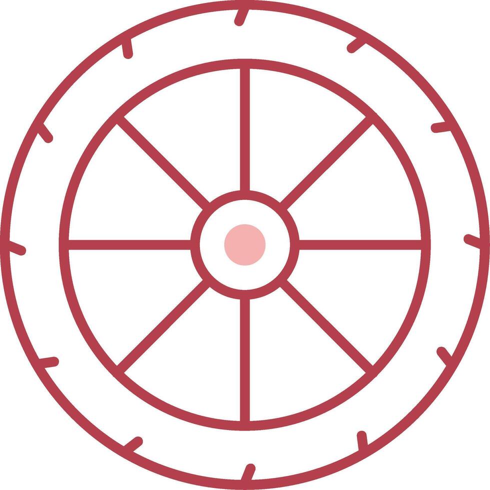 Wheel Solid Two Color Icon vector