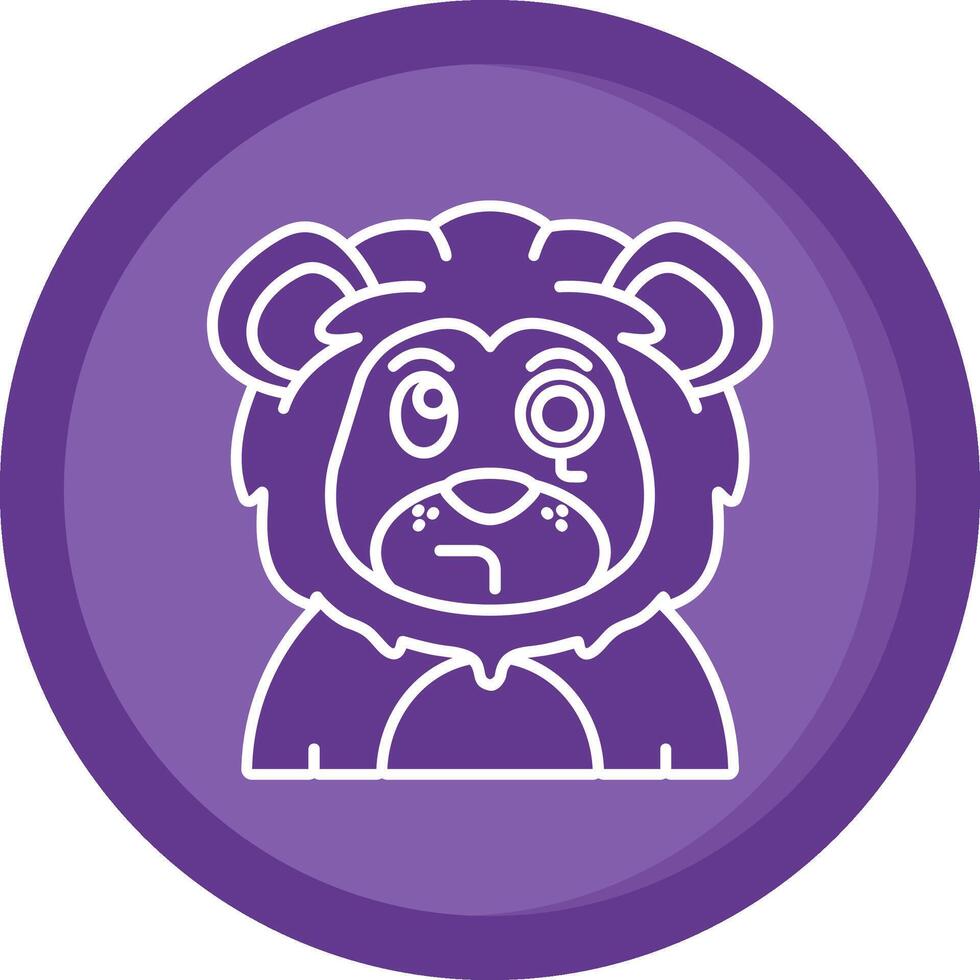 Monocle Solid Purple Circle Icon vector