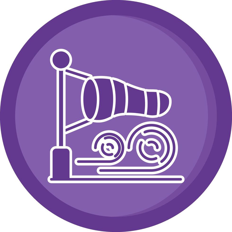 Direction Solid Purple Circle Icon vector