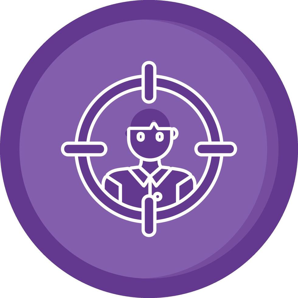 Target audience Solid Purple Circle Icon vector