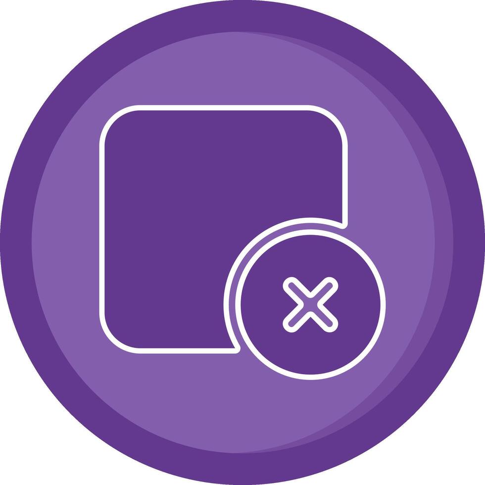 Delete square Solid Purple Circle Icon vector