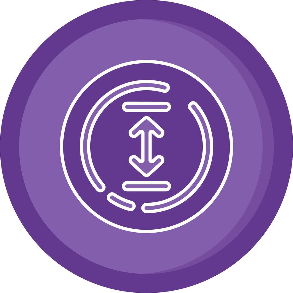 Up and down arrow Solid Purple Circle Icon vector