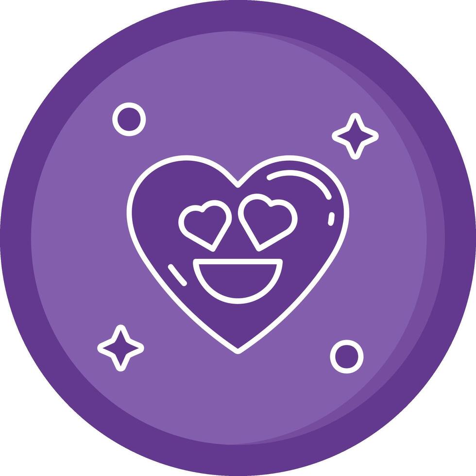 In love Solid Purple Circle Icon vector