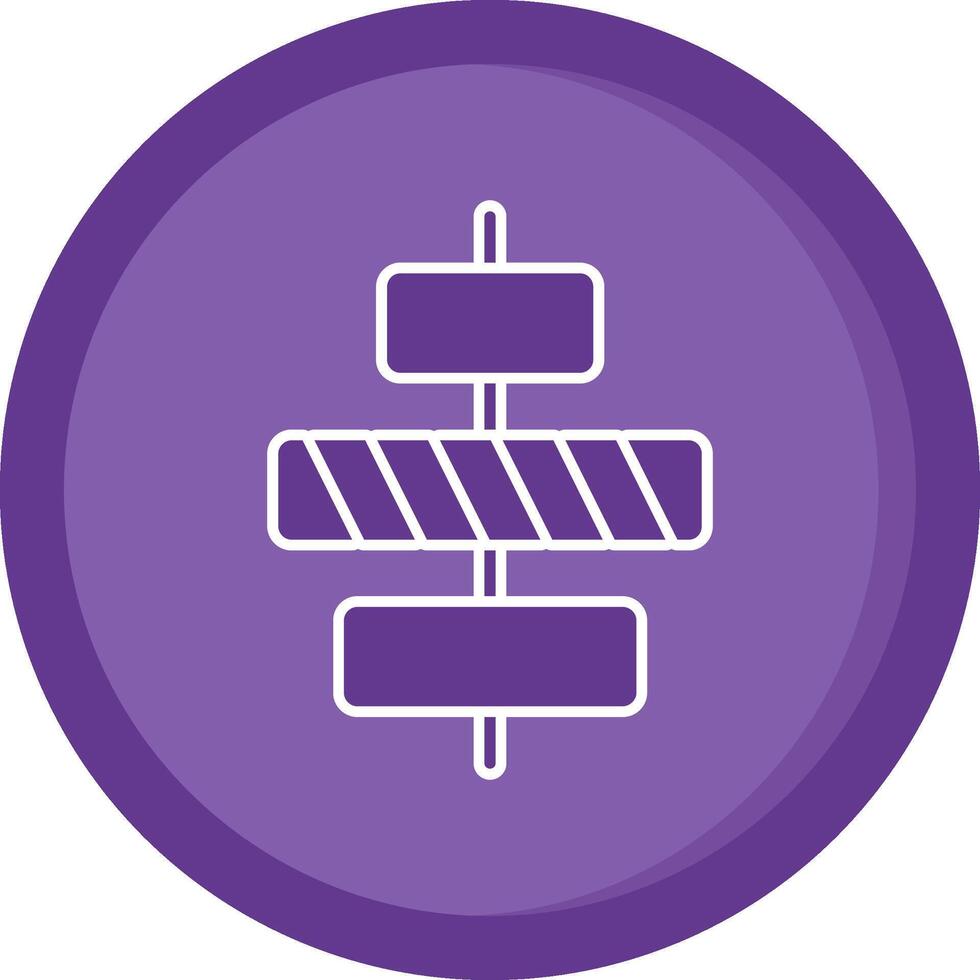 Center alignment Solid Purple Circle Icon vector