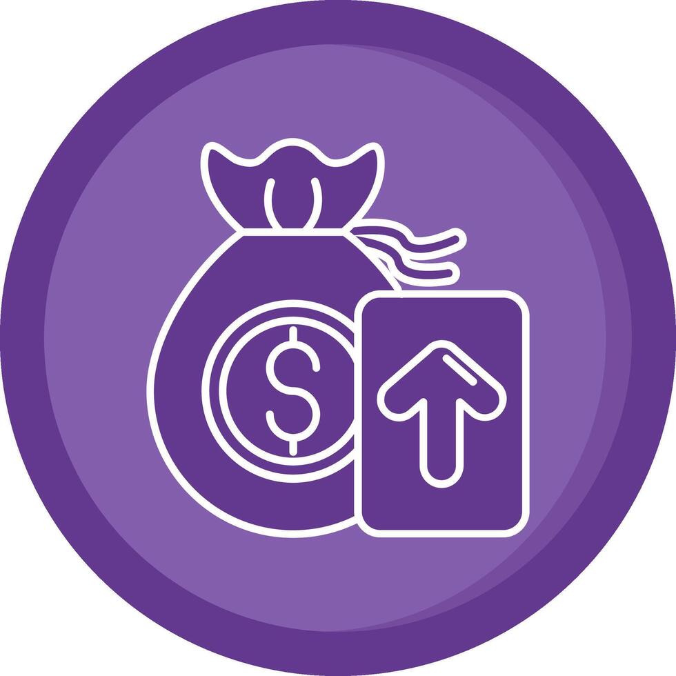 Profits Solid Purple Circle Icon vector