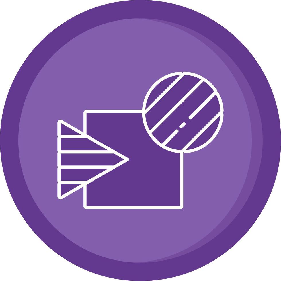 Intersect Solid Purple Circle Icon vector