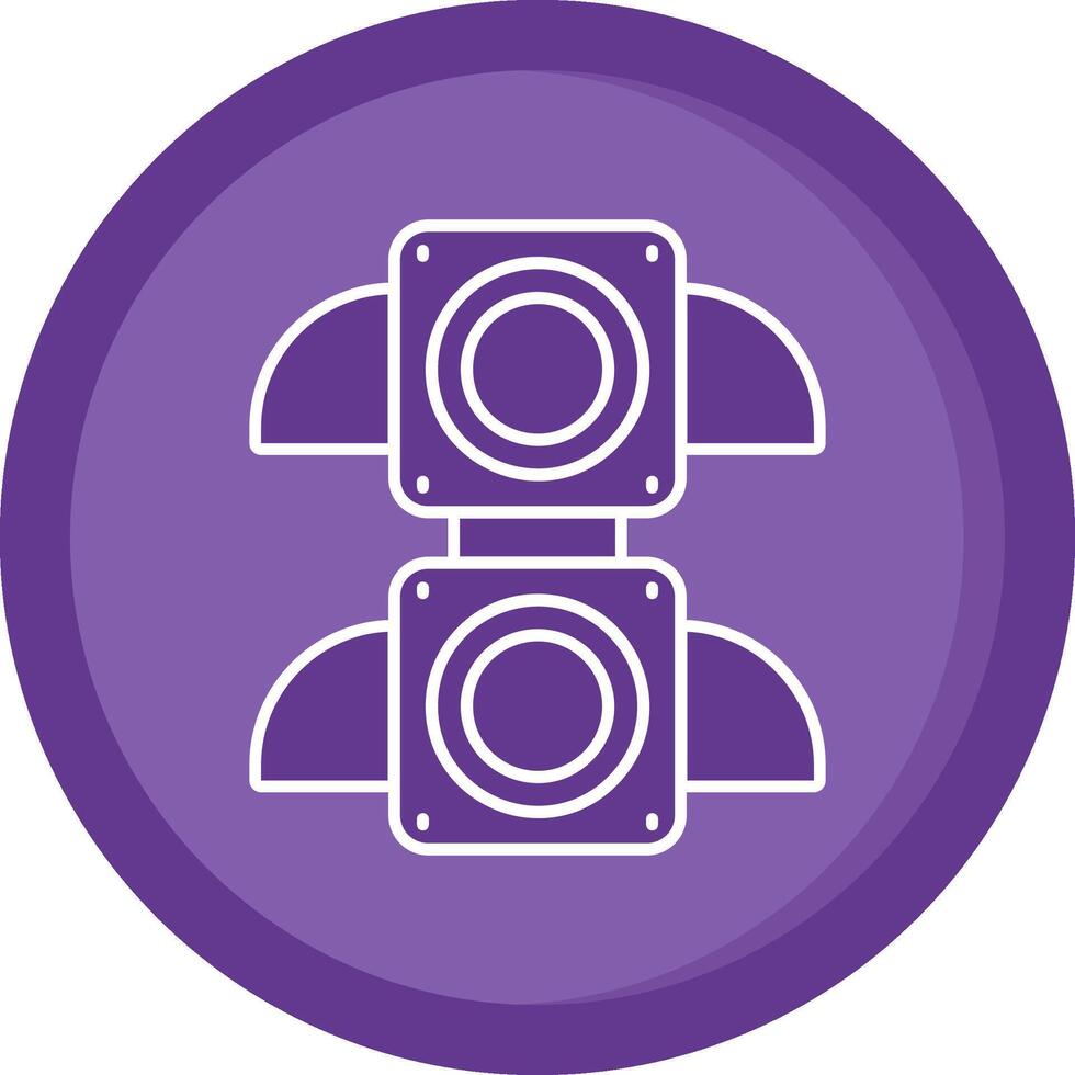 Traffic light Solid Purple Circle Icon vector