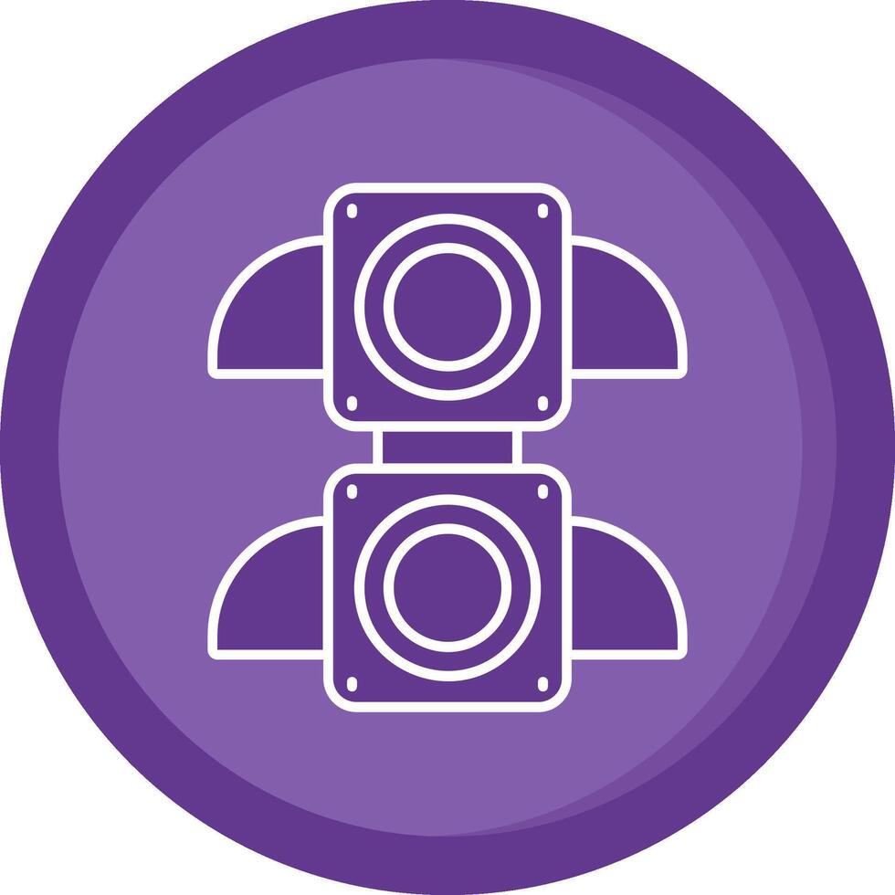 Traffic light Solid Purple Circle Icon vector