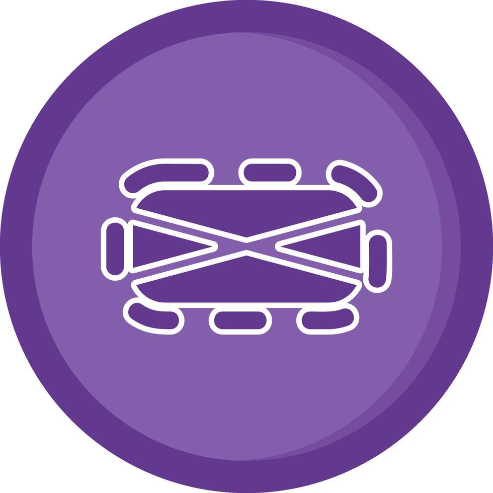 Elipse frame Solid Purple Circle Icon vector