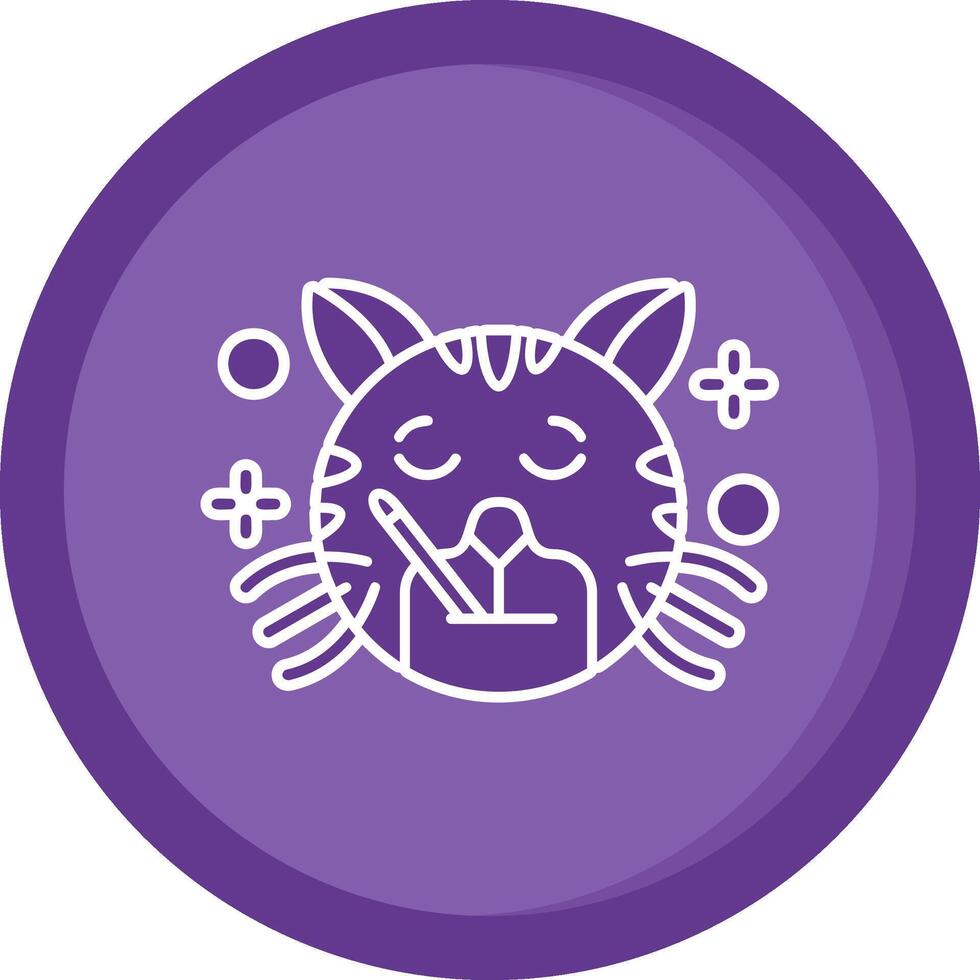 Sick Solid Purple Circle Icon vector