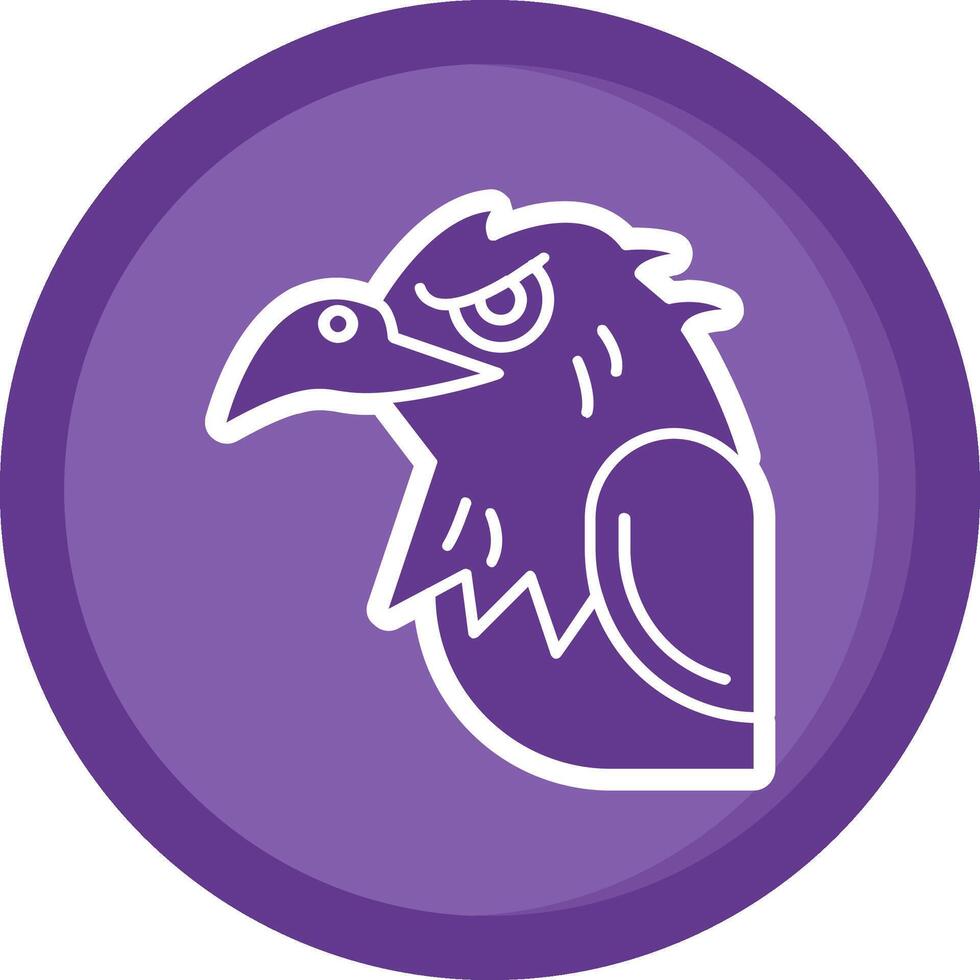 Eagle Solid Purple Circle Icon vector