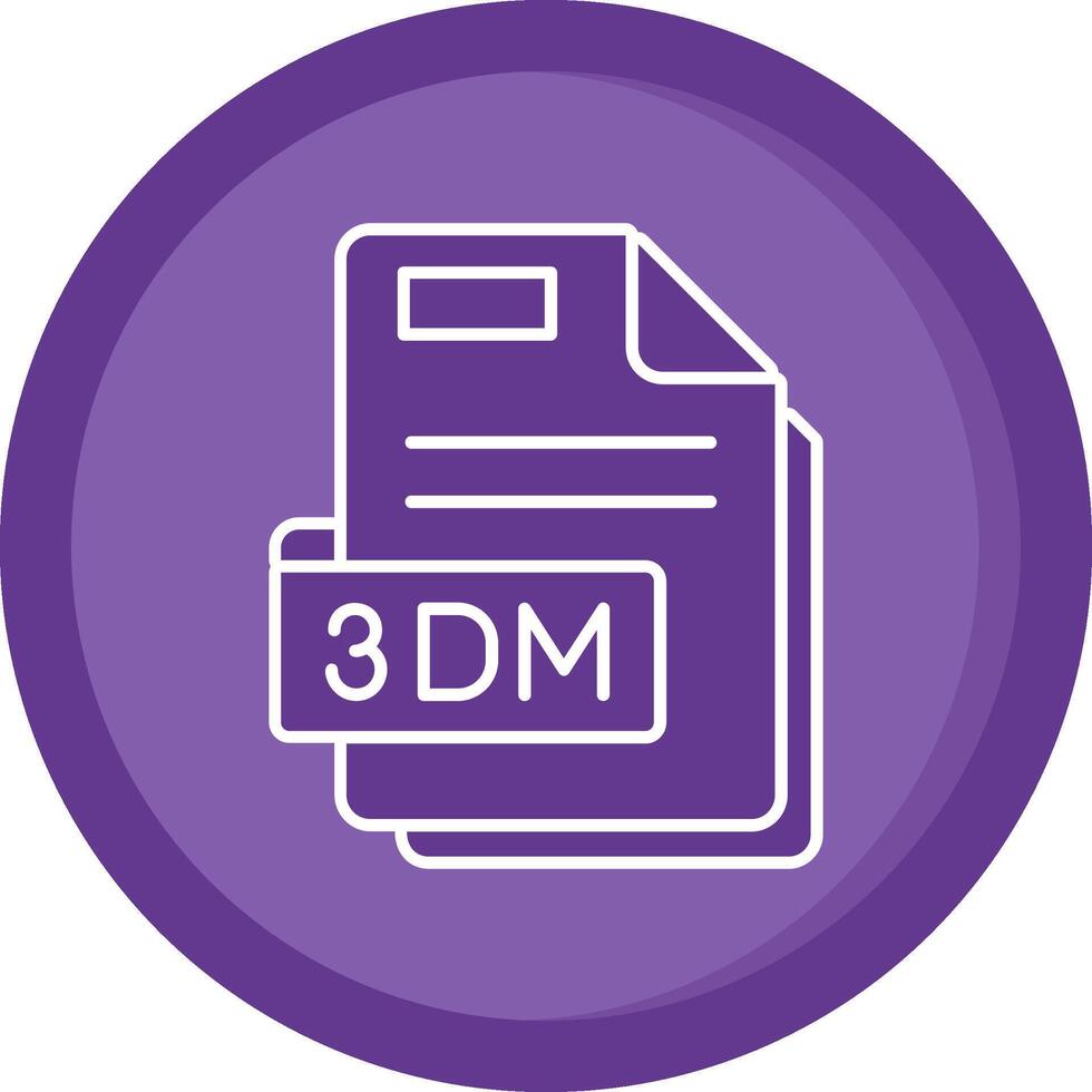 3dm Solid Purple Circle Icon vector