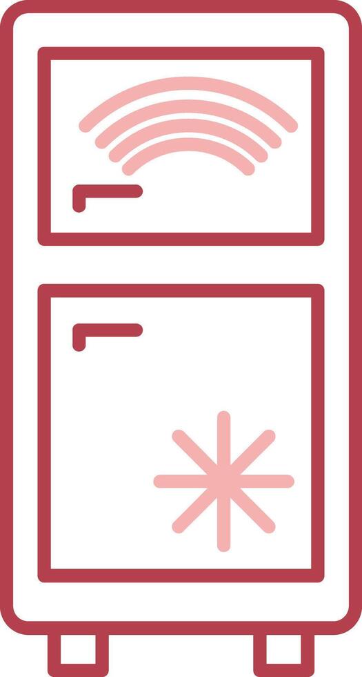 Smart Refrigerator Solid Two Color Icon vector