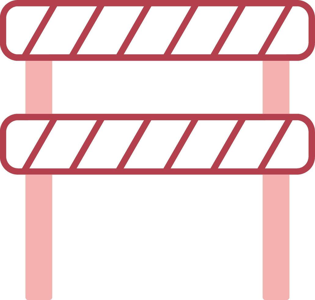 Road Block Solid Two Color Icon vector