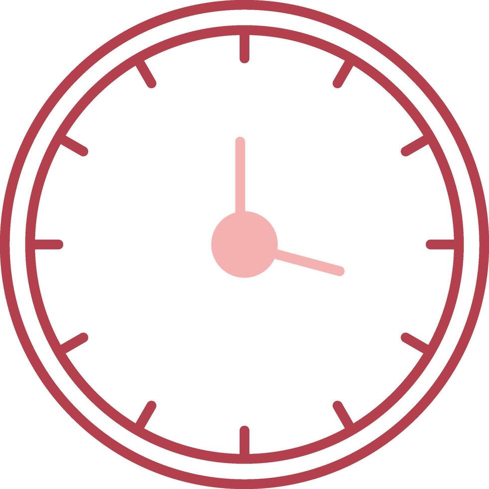 Clock Solid Two Color Icon vector