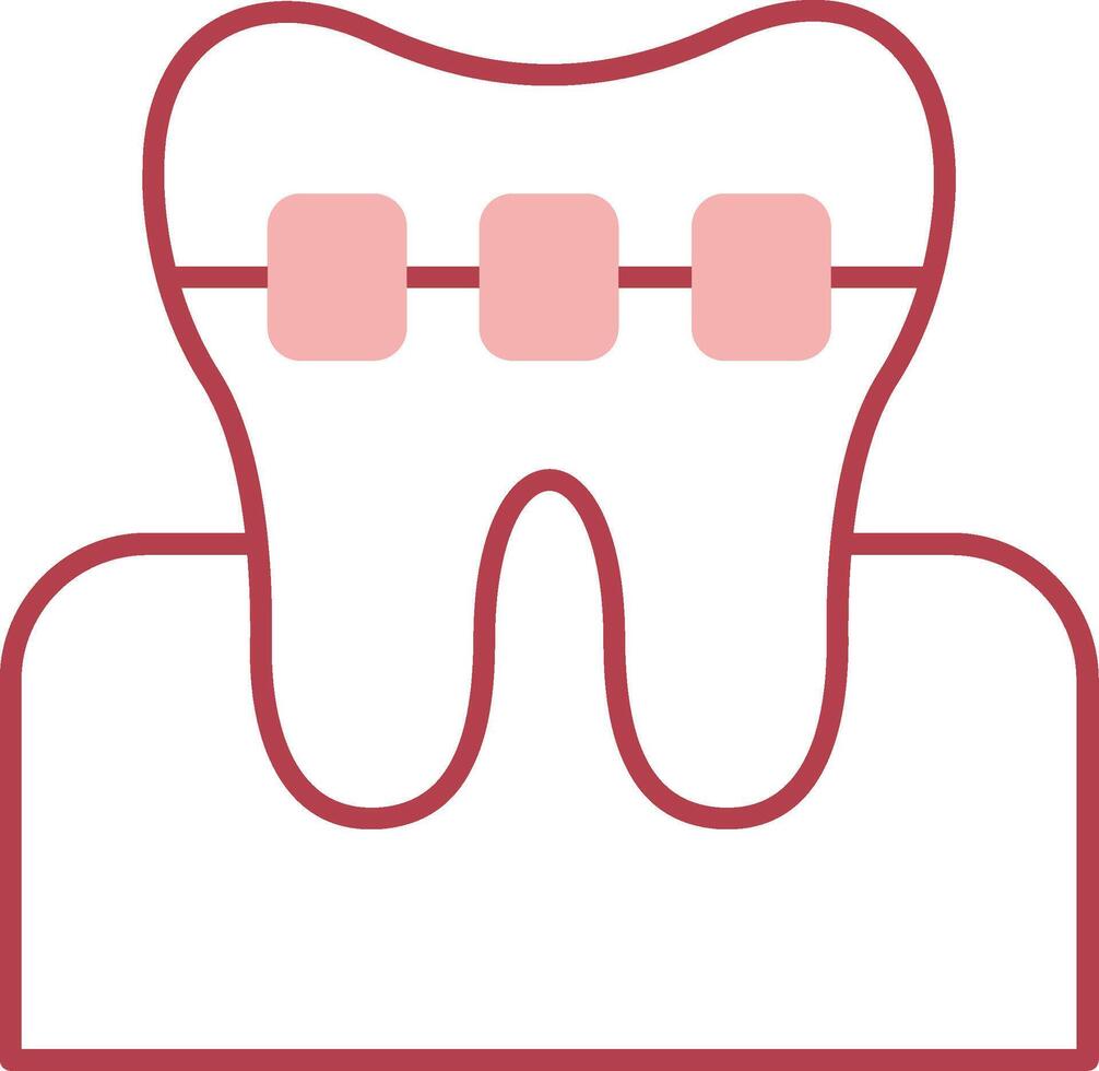 Braces Solid Two Color Icon vector