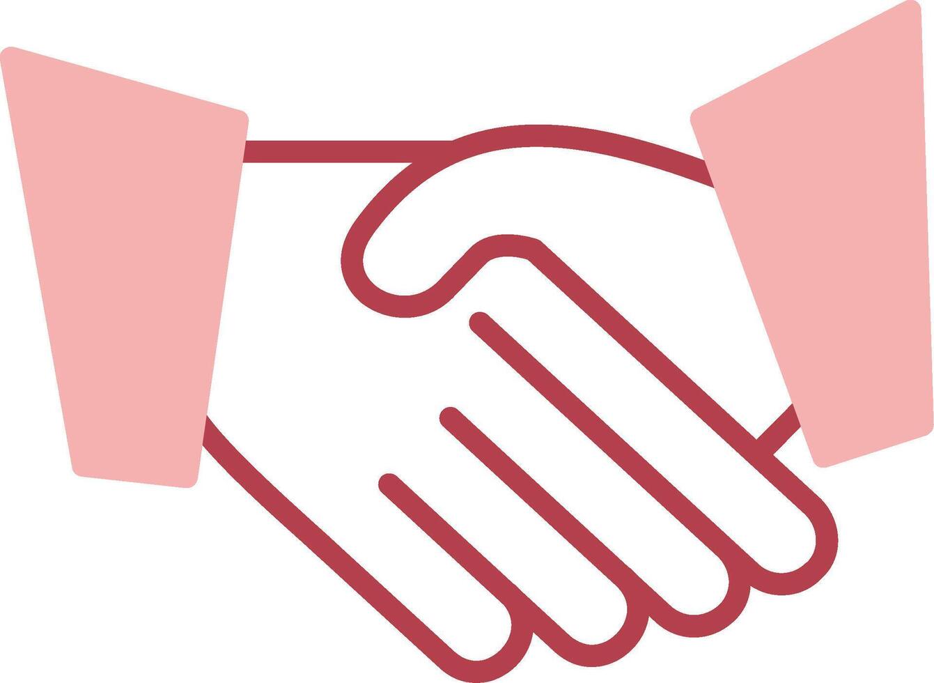 Hand Shaking Solid Two Color Icon vector
