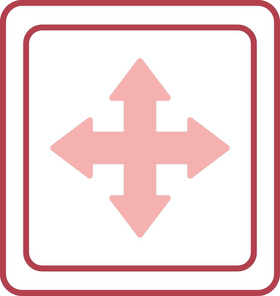 Cross Symbol Solid Two Color Icon vector