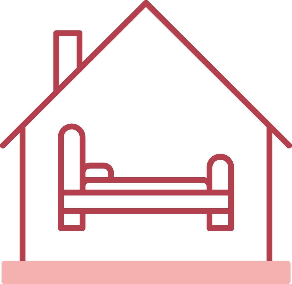 Room Solid Two Color Icon vector