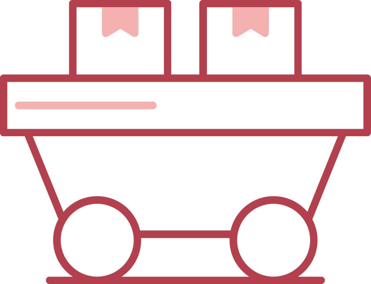 Trolley Solid Two Color Icon vector