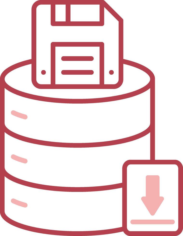 Save Data Solid Two Color Icon vector