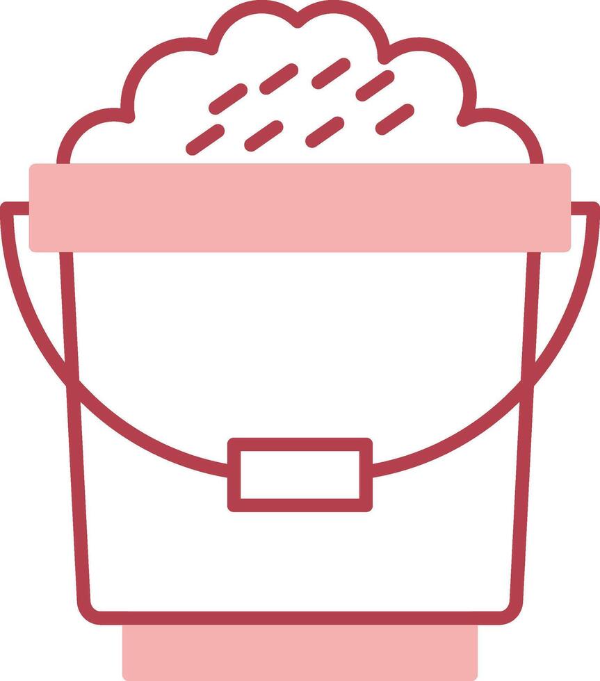 Bucket Solid Two Color Icon vector