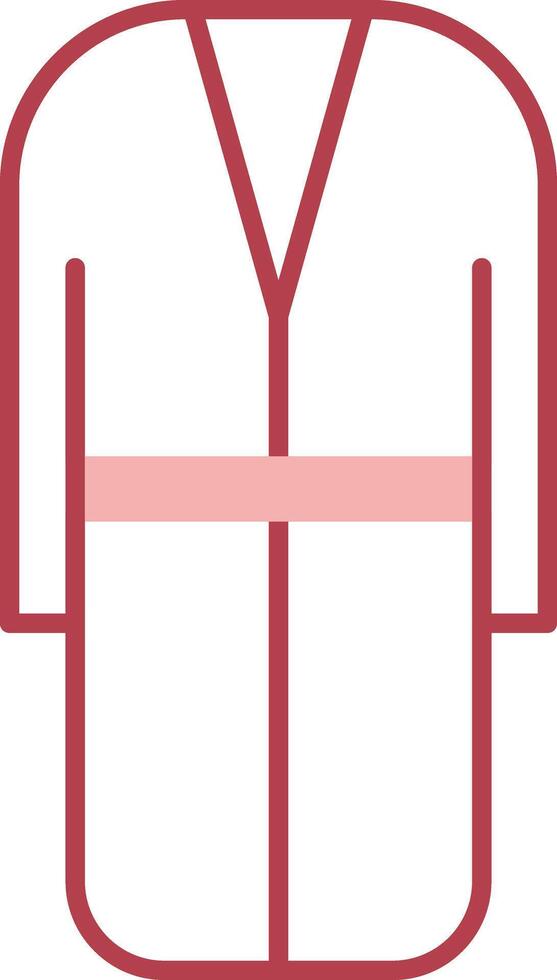 Bath Robe Solid Two Color Icon vector