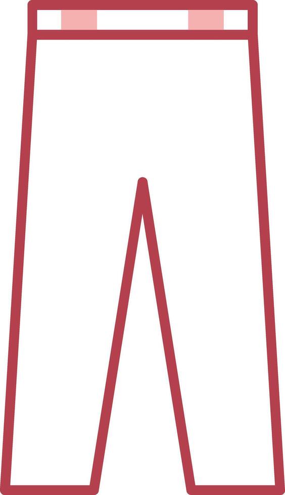 Trousers Solid Two Color Icon vector